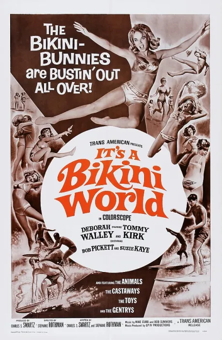 Framed Print : IT'S A BIKINI WORLD, US poster art, 1967