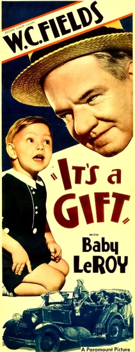 Framed Print : IT'S A GIFT, from left Baby LeRoy, W.C. Fields, 1934