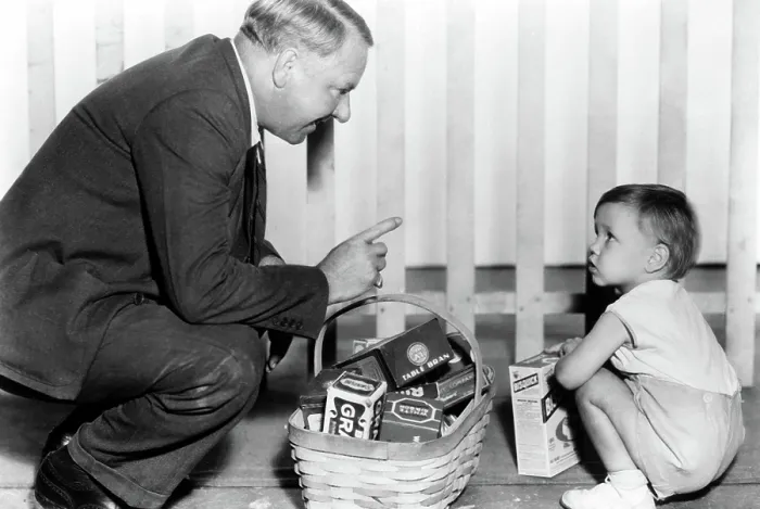 Framed Print : IT'S A GIFT, W. C. Fields, Baby LeRoy, 1934, basket
