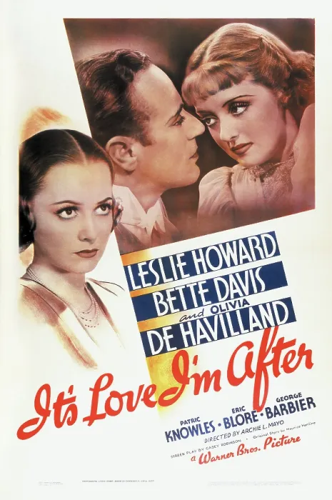 Framed Print : IT'S LOVE I'M AFTER, Olivia de Havilland, Leslie Howard, Bette Davis, 1937