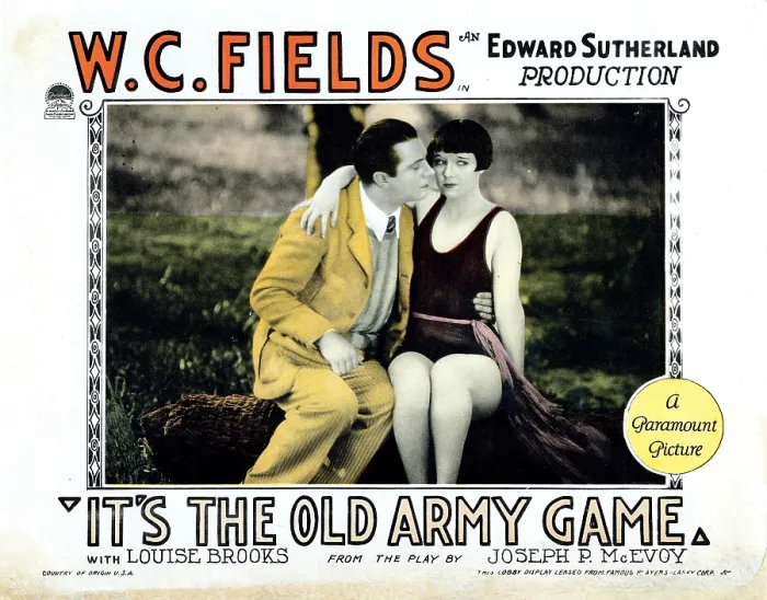 Framed Print : IT'S THE OLD ARMY GAME, lobbycard, from left: William Gaxton, Louise Brooks, 1926