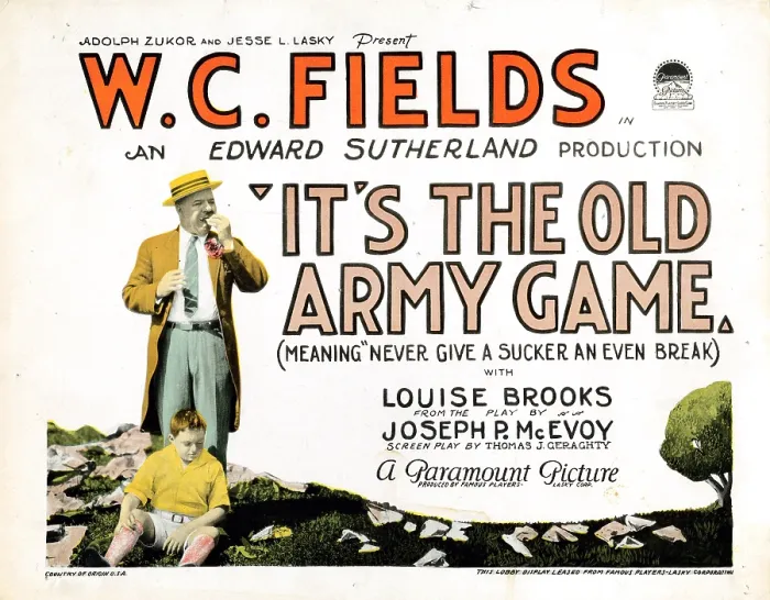 Framed Print : IT'S THE OLD ARMY GAME, lobbycard, from top: W.C. Fields, Mickey Bennett, 1926 Framed Print : IT'S THE OLD ARMY GAME, lobbycard, from top: W.C. Fields, Mickey Bennett, 1926