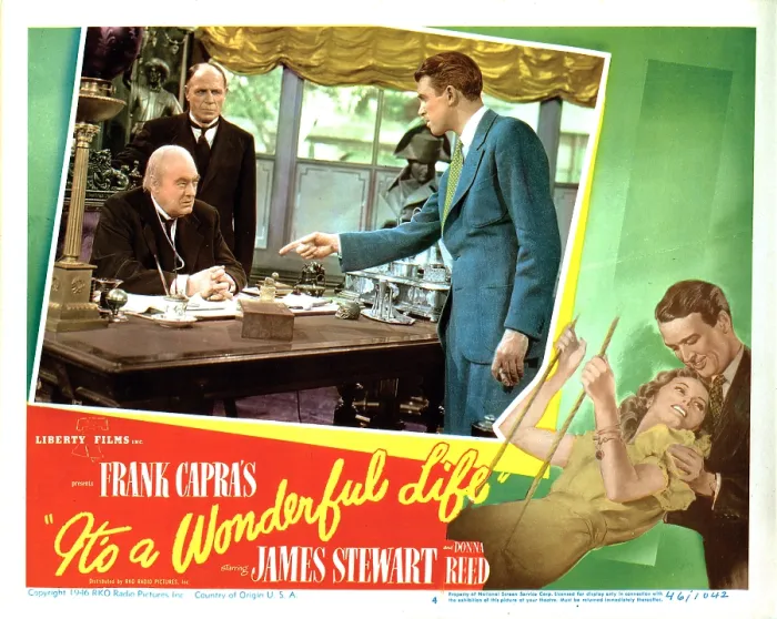 Framed Print : IT'S A WONDERFUL LIFE, top from left: Lionel Barrymore, James Stewart, bottom from left: Donna Reed, James Stewart, 1946 Framed Print : IT'S A WONDERFUL LIFE, top from left: Lionel Barrymore, James Stewart, bottom from left: Donna Reed, James Stewart, 1946
