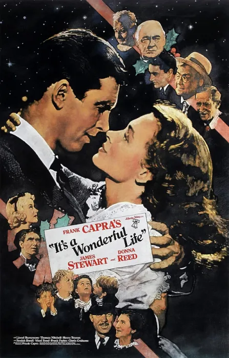 Framed Print : IT'S A WONDERFUL LIFE, nose to nose from left: James Stewart, Donna Reed, adults left top to bottom: Gloria Grahame, Frank Faylen, Ward Bond, Beulah Bondi Framed Print : IT'S A WONDERFUL LIFE, nose to nose from left: James Stewart, Donna Reed, adults left top to bottom: Gloria Grahame, Frank Faylen, Ward Bond, Beulah Bondi