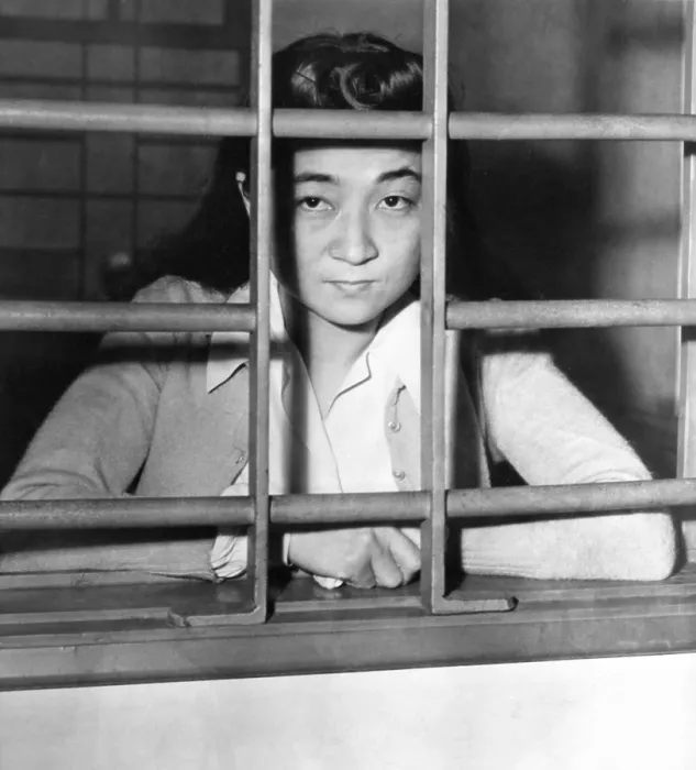 Framed Print : Iva Toguri, in a Yokohama jail cell, Oct. 28, 1945 Framed Print : Iva Toguri, in a Yokohama jail cell, Oct. 28, 1945