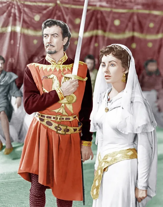 Framed Print : IVANHOE, from left: Robert Taylor, Elizabeth Taylor, 1952 Framed Print : IVANHOE, from left: Robert Taylor, Elizabeth Taylor, 1952