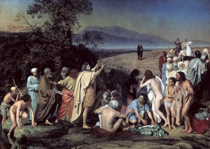 Framed Print : IVANOV, Alexander Andreevitch (1806-1858). Christ appearing to the people. 1837-1857. Oil on canvas. RUSSIA. Moscow. Tretyakov Gallery