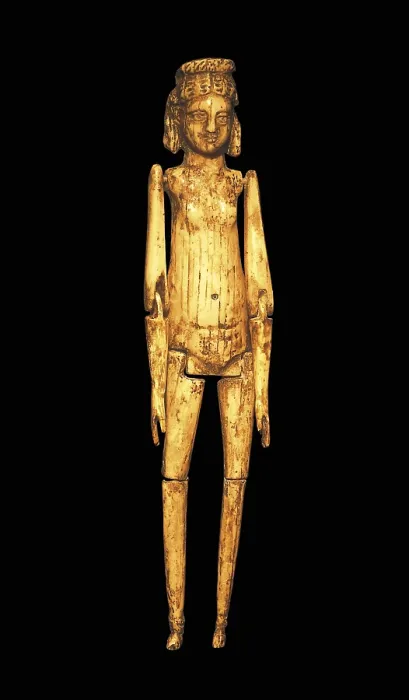 Framed Print : Ivory doll (1st c.). Roman art. Early Empire. Sculpture on ivory. SPAIN. Tarragona. National Archaeological Museum of Tarragona