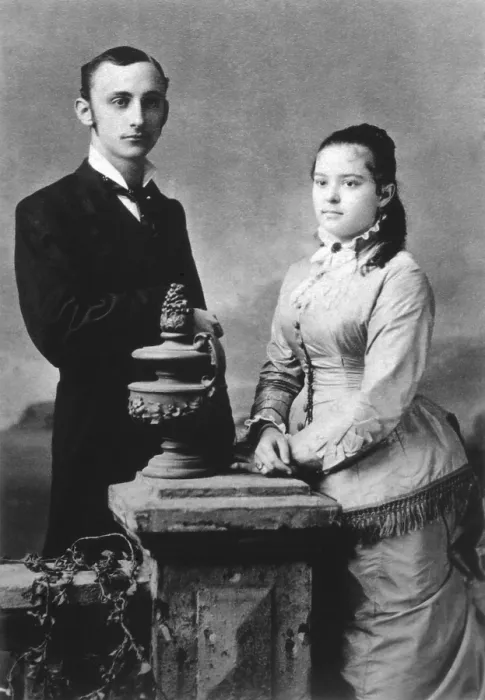 Framed Print : J. Edgar Hoover's parents, Anna Marie Scheitlin and Dickerson Naylor Hoover. Both were in their 30's when the future FBI Director was born on Jan. 1, 1895