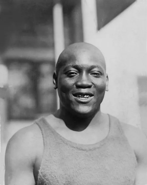 Framed Print : Jack Johnson (1878-1946) was the first African American to win the Heavyweight Championship in 1908. 1910 photo