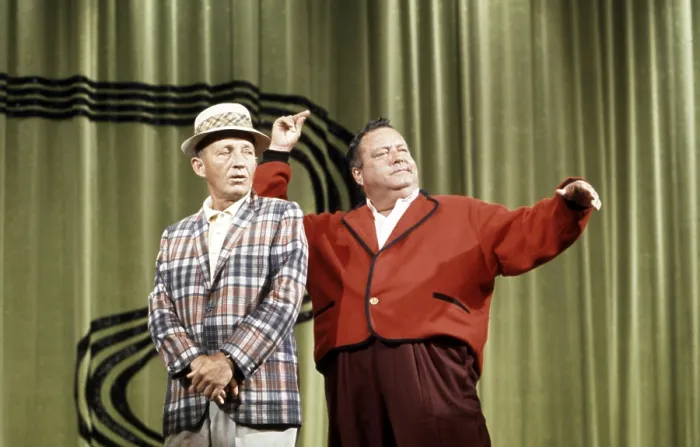 Framed Print : THE JACKIE GLEASON SHOW, from left, Bing Crosby, Jackie Gleason, episode aired November 25, 1967