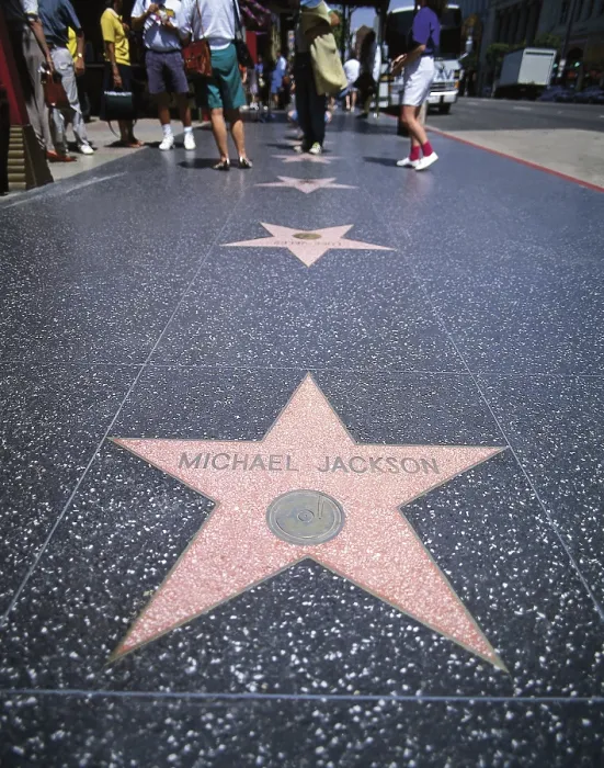 Framed Print : JACKSON, Michael (1958). American singer and composer. Michael Jackon's Star on the Walk of Fame. UNITED STATES OF AMERICA. CALIFORNIA. Los Angeles. Hollywood