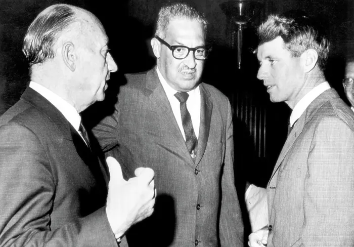 Framed Print : Jacob Javits, Thurgood Marshall, and Robert F. Kennedy, as Marshall is assured confirmation as U.S. Solicitor General. July 29, 1965. Courtesy: CSU Archives / Everett Collection Framed Print : Jacob Javits, Thurgood Marshall, and Robert F. Kennedy, as Marshall is assured confirmation as U.S. Solicitor General. July 29, 1965. Courtesy: CSU Archives / Everett Collection