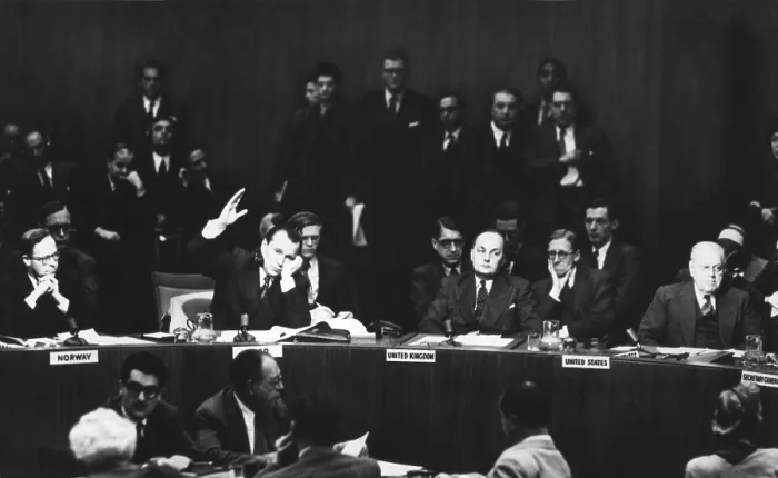 Framed Print : Jacob Malik, Soviet delegate on casts his Veto. His was the only vote against the resolution calling on the Chinese Communists to withdraw troops from Korea. Lake Success, NY Framed Print : Jacob Malik, Soviet delegate on casts his Veto. His was the only vote against the resolution calling on the Chinese Communists to withdraw troops from Korea. Lake Success, NY