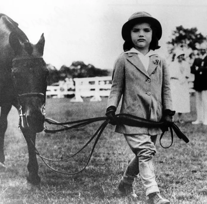 Framed Print : Jacqueline Bouvier age 4, with her pony at a Southampton horse show, ca. 1933. Courtesy: CSU Archives / Everett Collection Framed Print : Jacqueline Bouvier age 4, with her pony at a Southampton horse show, ca. 1933. Courtesy: CSU Archives / Everett Collection