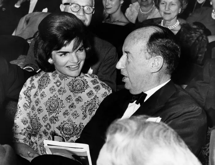 Framed Print : Jacqueline Kennedy, at the New York City Ballet, escorted by Adlai E. Stevenson. March 21, 1961. Courtesy: CSU Archives / Everett Collection Framed Print : Jacqueline Kennedy, at the New York City Ballet, escorted by Adlai E. Stevenson. March 21, 1961. Courtesy: CSU Archives / Everett Collection
