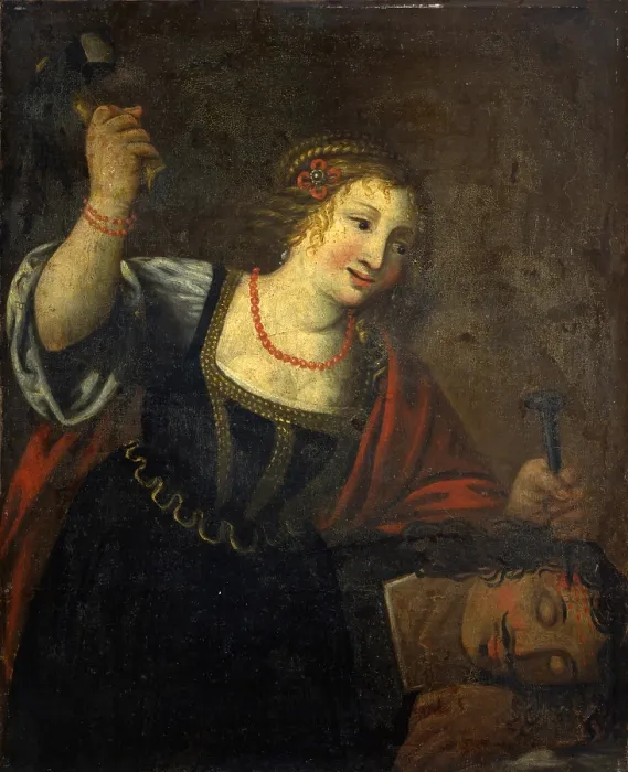 Framed Print : Jael kills Sisera, by unknown italian artist, 1600 - 1625, 17th century, oil on canvas - Italy, Lombardy, Milan, Castello Sforzesco, Civic Collections of Ancient Art Framed Print : Jael kills Sisera, by unknown italian artist, 1600 - 1625, 17th century, oil on canvas - Italy, Lombardy, Milan, Castello Sforzesco, Civic Collections of Ancient Art