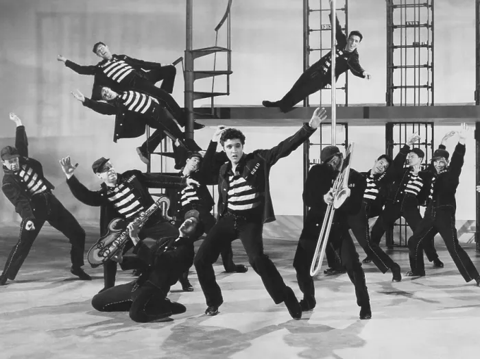 Framed Print : JAILHOUSE ROCK, Elvis Presley (center), 1957