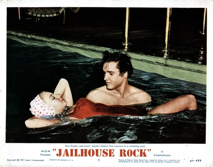 Framed Print : JAILHOUSE ROCK, from left, Jennifer Holden, Elvis Presley, 1957 Framed Print : JAILHOUSE ROCK, from left, Jennifer Holden, Elvis Presley, 1957