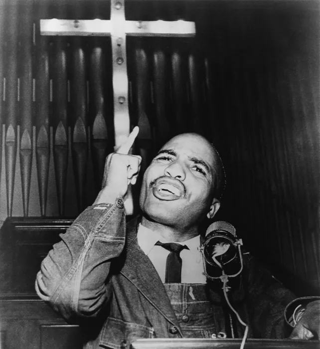 Framed Print : James Bevel (1936-2008) speaking in Selma, Alabama in 1965. Bevel was a Civil Rights activist from the Southern Christian Leadership Conference
