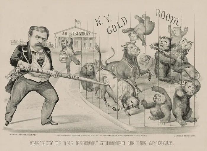 Framed Print : James Fisk, partner of Jay Gould, in the Gold Ring, to corner the Gold exchange market in Sept. 1869 Framed Print : James Fisk, partner of Jay Gould, in the Gold Ring, to corner the Gold exchange market in Sept. 1869