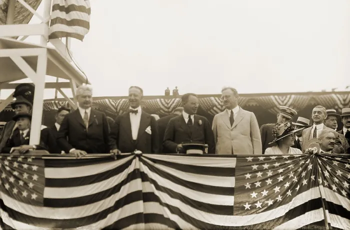 Framed Print : James M. Cox (standing, third from left), and Alfred E Framed Print : James M. Cox (standing, third from left), and Alfred E