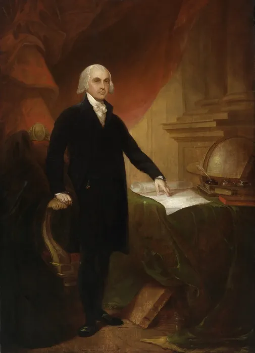Framed Print : James Madison, 4th President of the United States, was in office from 1809 to 1817