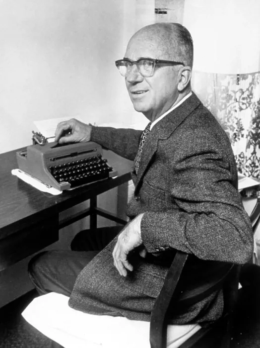 Framed Print : James Michener, 09-28-70.. Courtesy: CSU Archives  /  Everett Collection
