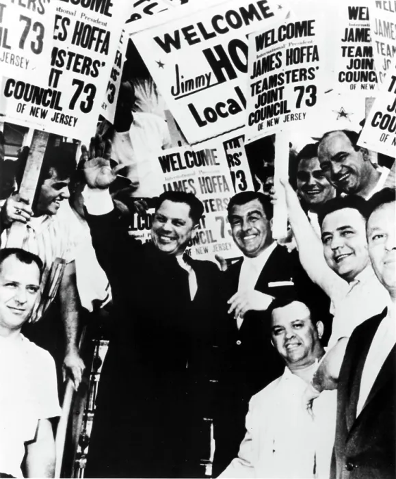Framed Print : JAMES R. HOFFA (aka Jimmy Hoffa), Teamsters Union President with Anthony Provenzano (Tony Pro), vice-president of the union. New Jersey, early 60's