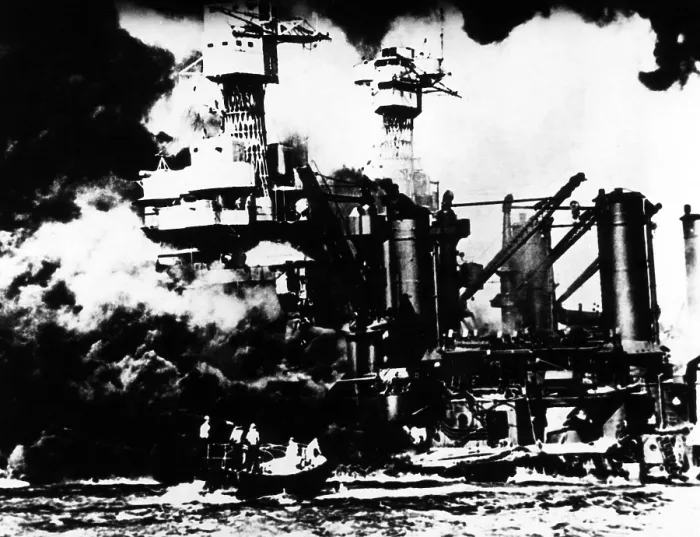 Framed Print : The Japanese attack on Pearl Harbor, December 7, 1941. Courtesy: CSU Archives / Everett Collection Framed Print : The Japanese attack on Pearl Harbor, December 7, 1941. Courtesy: CSU Archives / Everett Collection