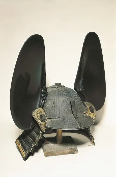 Framed Print : Japanese helmet with earflaps. Japanese art. ITALY. Venice. Museum of Oriental Art. AISA / Everett Collection**US SALES ONLY**