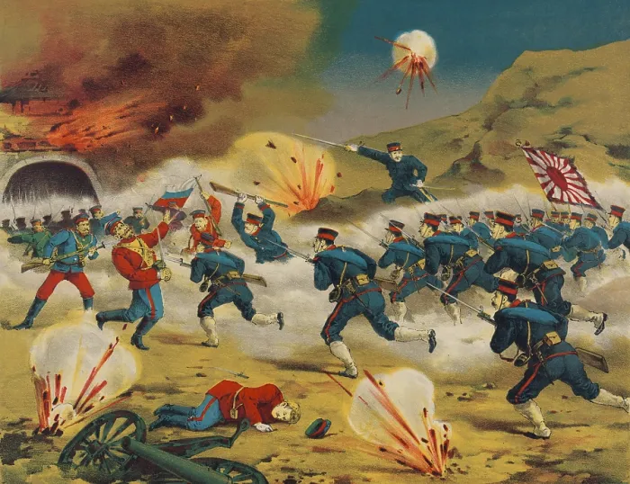 Framed Print : Japanese and Russian soldiers in fierce battle at Chiu-tien-Ch'eng, Manchuria Framed Print : Japanese and Russian soldiers in fierce battle at Chiu-tien-Ch'eng, Manchuria