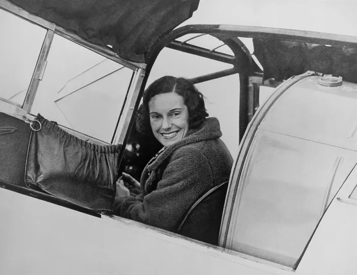 Framed Print : Jean Batten, New Zealand aviatrix, in Lympne, Kent, England, Nov. 19, 1935. (BSLOC_2013_8_218) Framed Print : Jean Batten, New Zealand aviatrix, in Lympne, Kent, England, Nov. 19, 1935. (BSLOC_2013_8_218)