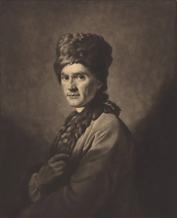 Framed Print : Jean Jacques Rousseau, mezzotint by David Martin, after 1766 painting by Allan Ramsay. Rousseau is wearing a costume made for him by an Armenian tailor in Paris