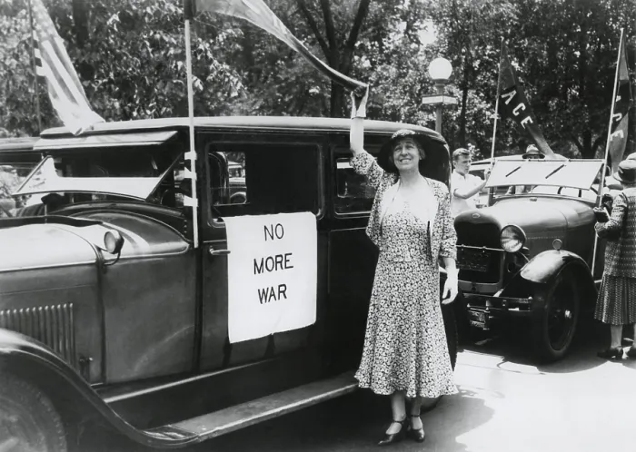 Framed Print : Jeanette Rankin leaving Washington on a speaking tour for peace, ca. 1932. Her two Congressional terms (1917-19) and (1941-42), gave her the opportunity to vote against U.S Framed Print : Jeanette Rankin leaving Washington on a speaking tour for peace, ca. 1932. Her two Congressional terms (1917-19) and (1941-42), gave her the opportunity to vote against U.S