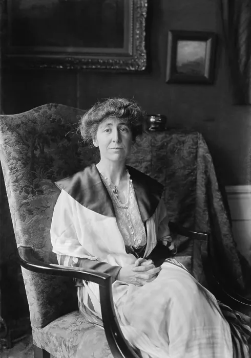 Framed Print : Jeannette Rankin (1880-1973), served two non-consecutive terms in the U.S. House of Representatives, in 1917-1919, and 1941-1943