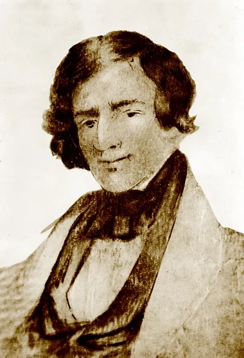 Framed Print : Jedediah Smith, only known likeness, drawing ca. 1835