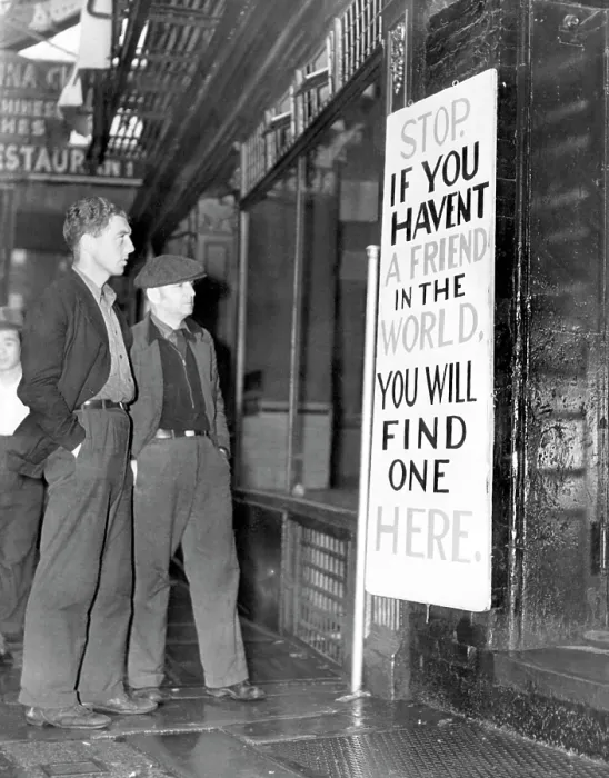 Framed Print : Jeff Davis Emperor of the Hoboes, and Harry Kayser, examining the Doyer Street Mission on the Bowery, New York, 1938. CSU Archives / Courtesy Everett Collection Framed Print : Jeff Davis Emperor of the Hoboes, and Harry Kayser, examining the Doyer Street Mission on the Bowery, New York, 1938. CSU Archives / Courtesy Everett Collection