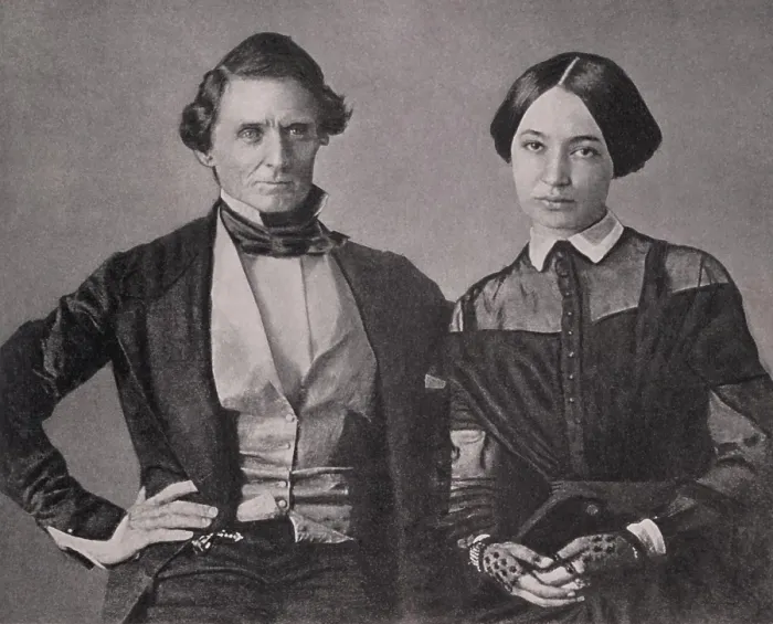 Framed Print : Jefferson and Varina Davis at the time of their wedding in 1845 Framed Print : Jefferson and Varina Davis at the time of their wedding in 1845