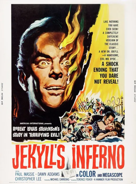 Framed Print : JEKYLL'S INFERNO, (aka THE TWO FACES OF DR. JEKYLL, aka HOUSE OF FRIGHT), poster art, 1960 Framed Print : JEKYLL'S INFERNO, (aka THE TWO FACES OF DR. JEKYLL, aka HOUSE OF FRIGHT), poster art, 1960