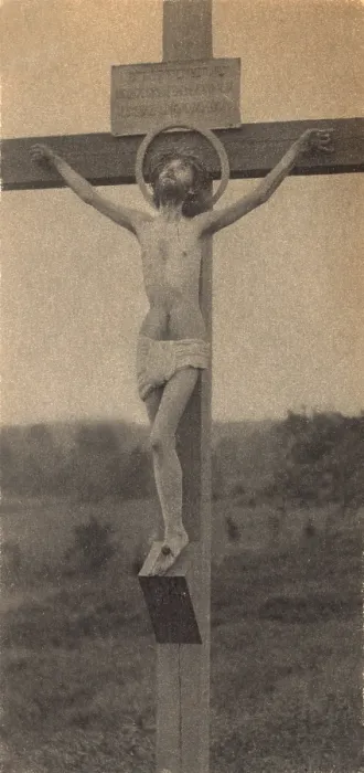 Framed Print : Jesus Christ, the Crucifixion with halo, platinum print photograph by F. Holland Day, 1898