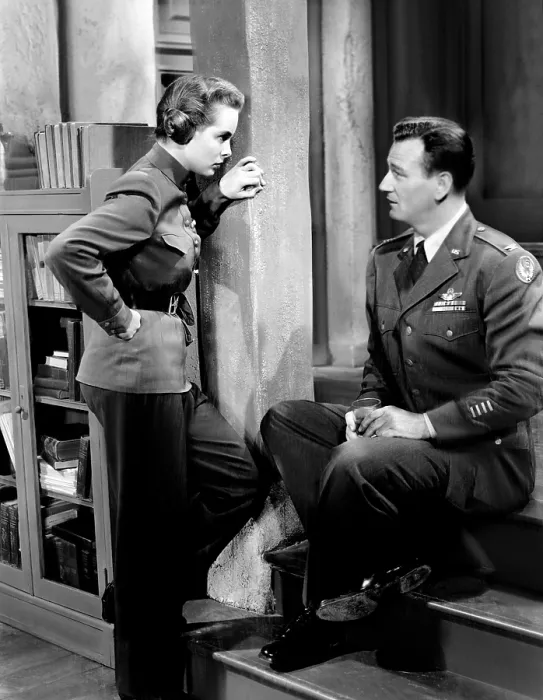 Framed Print : JET PILOT, from left: Janet Leigh, John Wayne, 1950, (released 1957)