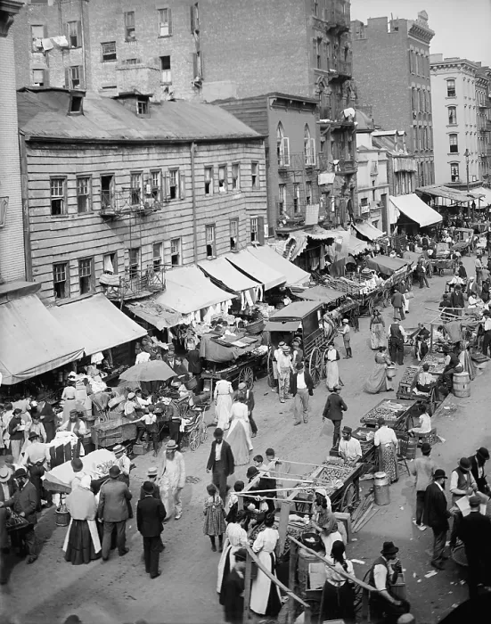 Framed Print : Jewish market on the East Side, New York City. The neighborhood was densely packed district of tenements, housing and employing poor immigrants from Eastern Europe Framed Print : Jewish market on the East Side, New York City. The neighborhood was densely packed district of tenements, housing and employing poor immigrants from Eastern Europe