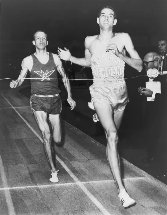 Framed Print : Jim Ryun (b. 1947), winning the 1966 Baxter Mile in the New York Athletic Club indoor games at Madison Square Garden Framed Print : Jim Ryun (b. 1947), winning the 1966 Baxter Mile in the New York Athletic Club indoor games at Madison Square Garden