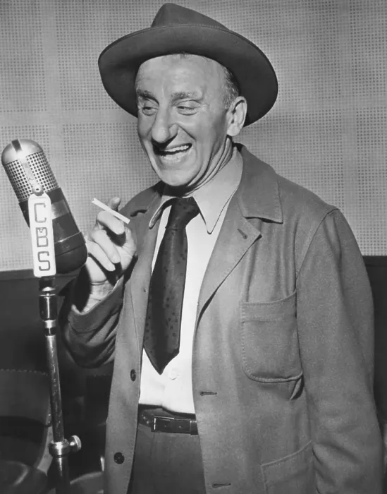 Framed Print : Jimmy durante at the CBS radio microphone, 1940s Framed Print : Jimmy durante at the CBS radio microphone, 1940s