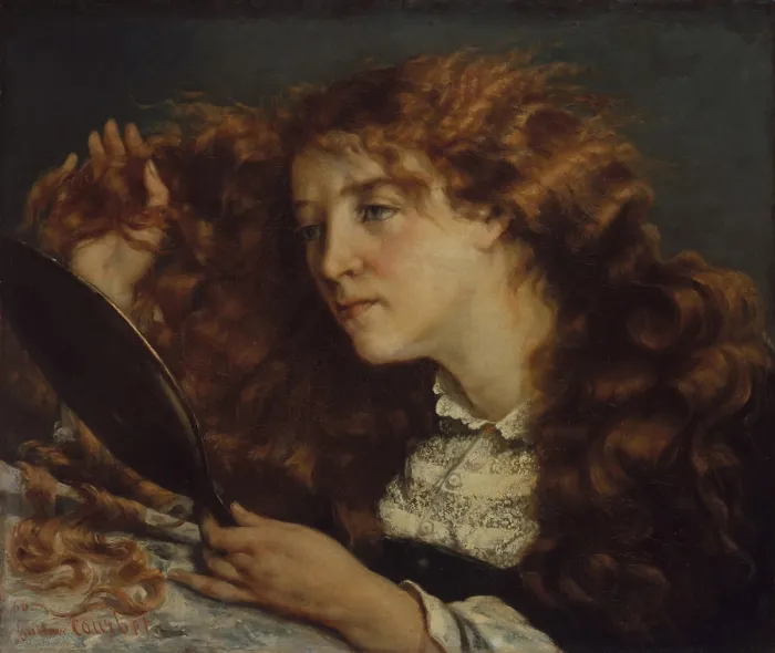Framed Print : JO, LA BELLE IRLANDAISE, by Gustave Courbet, 1865-66, French painting, oil on canvas