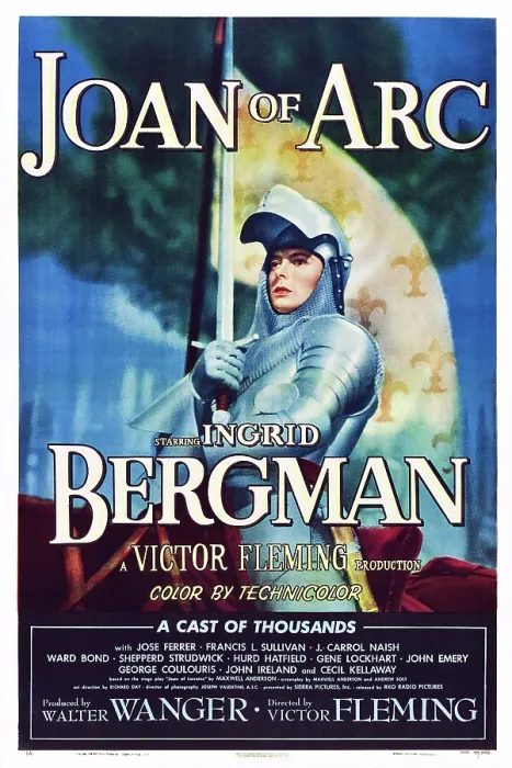 Framed Print : JOAN OF ARC, poster art, Ingrid Bergman, 1948