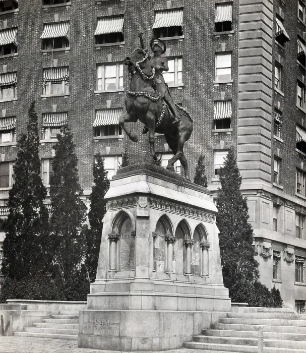 Framed Print : Joan of Arc Statue, in armor with sword raised, by Anna V. Hyatt Huntington, Riverside Drive and 93rd Street, pedestal designed by John Van Pelt, New York City, 1920 Framed Print : Joan of Arc Statue, in armor with sword raised, by Anna V. Hyatt Huntington, Riverside Drive and 93rd Street, pedestal designed by John Van Pelt, New York City, 1920