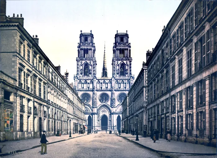 Framed Print : Joan of Arc Street, Orleans, France, photochrom, 1890-1900 Framed Print : Joan of Arc Street, Orleans, France, photochrom, 1890-1900