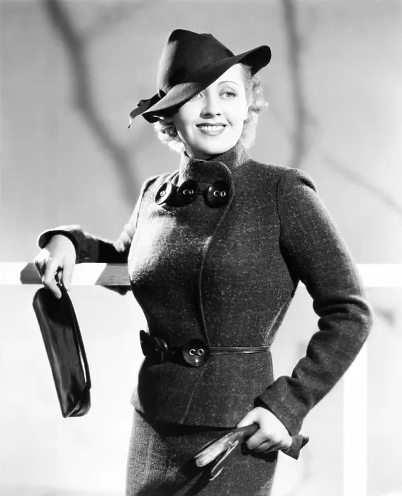 Framed Print : Joan Blondell in tweed suit, 1936